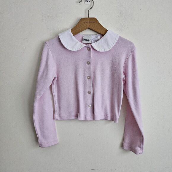 Vintage New Moves Collared Cardigan Sweater • Girls Size Small 7-8 year USA - Picture 2 of 6